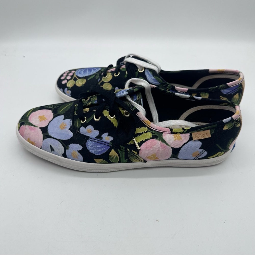 Keds X Rifle Paper Co Floral Canvas Sneakers 7.5 - Picture 6 of 11